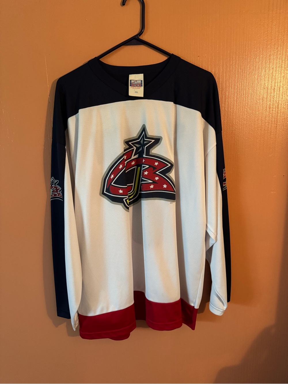 Vintage Off The Bench Columbus Blue Jackets Sanderson #8 Hockey Jersey XXL